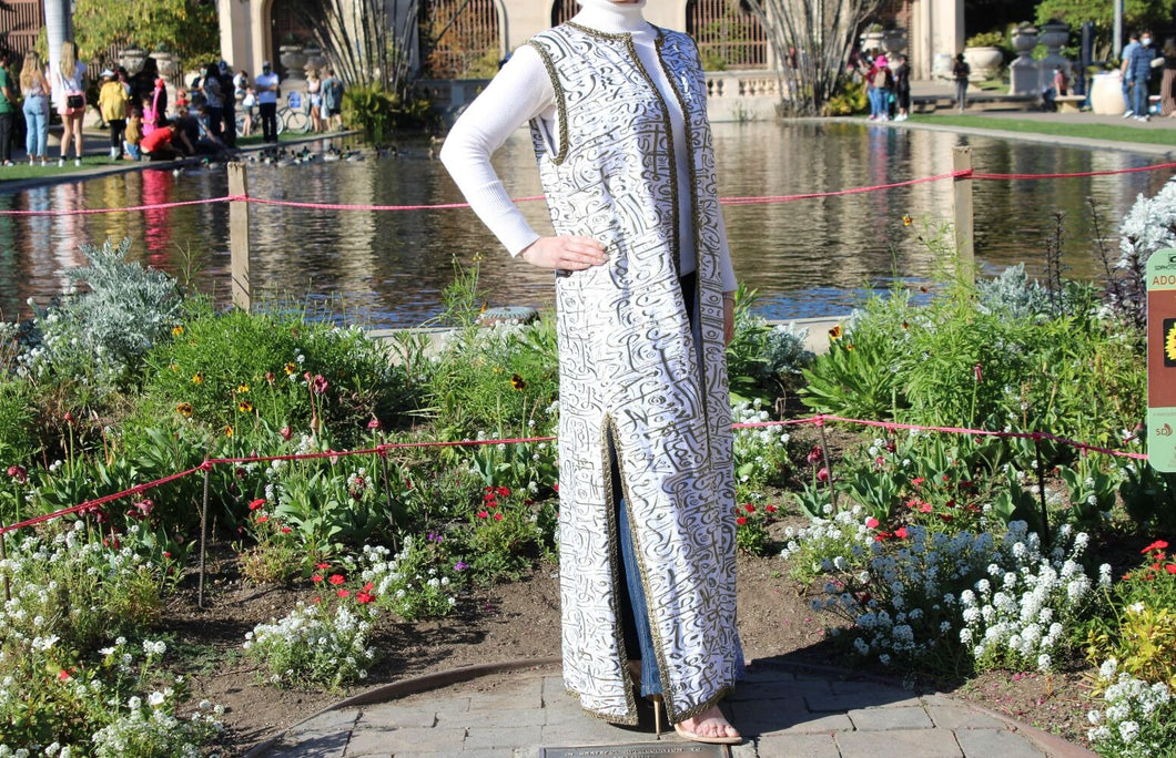 Handmade Abaya Embroidered with Arabic words